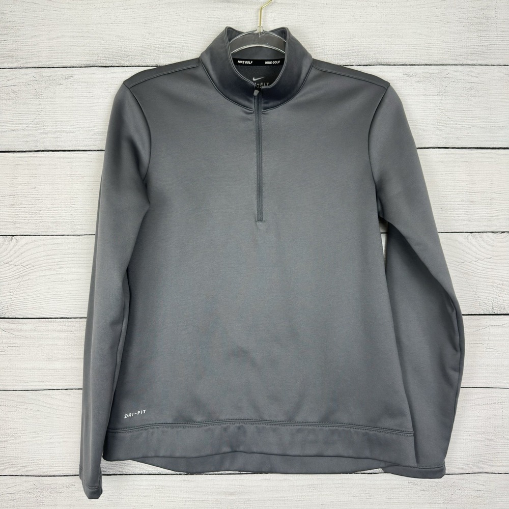 Nike Golf Women's Performance Zip Pullover Size‎ Small Grey Athletic Active